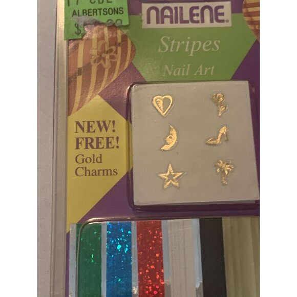 Nailene Nail Art Gold stick on decals for fingers & toes nails Vintage New creat - Picture 5 of 9